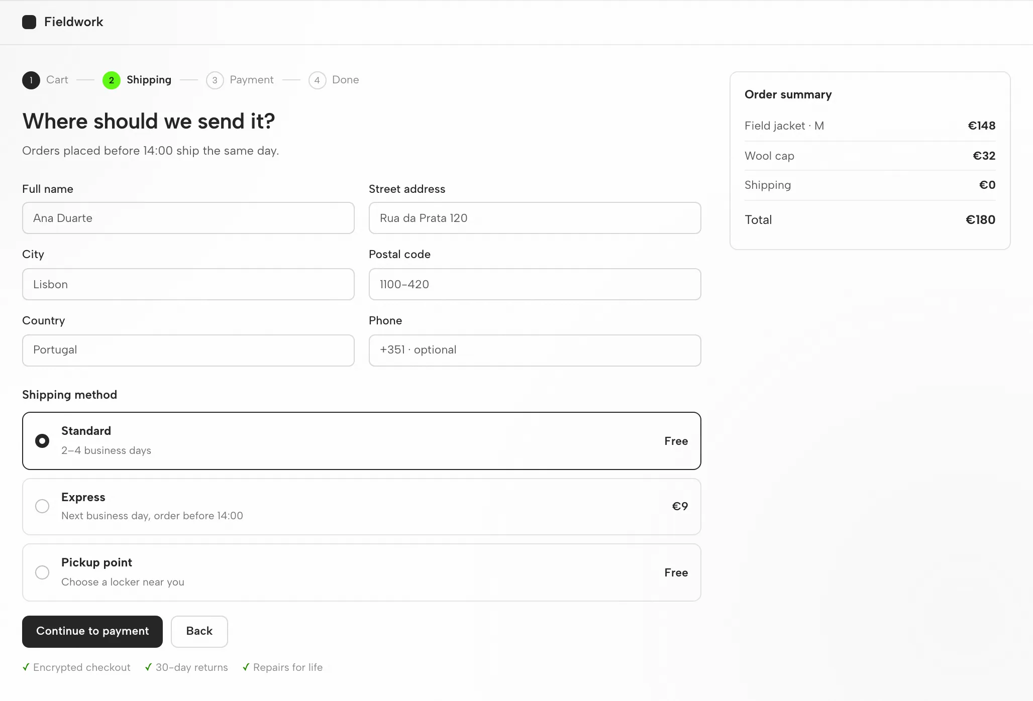 Kiro Artifact: Checkout Flow at 1440px and 390px — Desktop