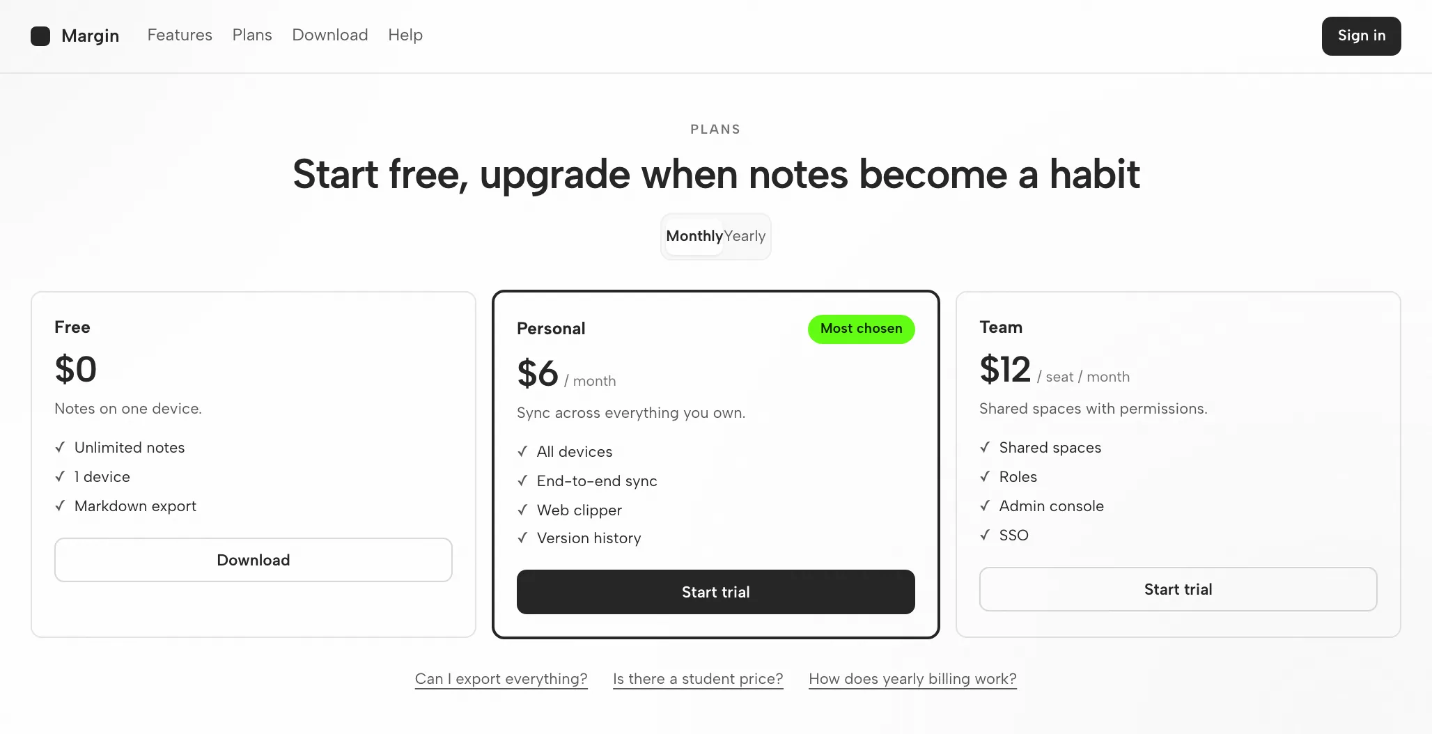 Pi Artifact: Plan Comparison Page at 1440px and 390px — Desktop