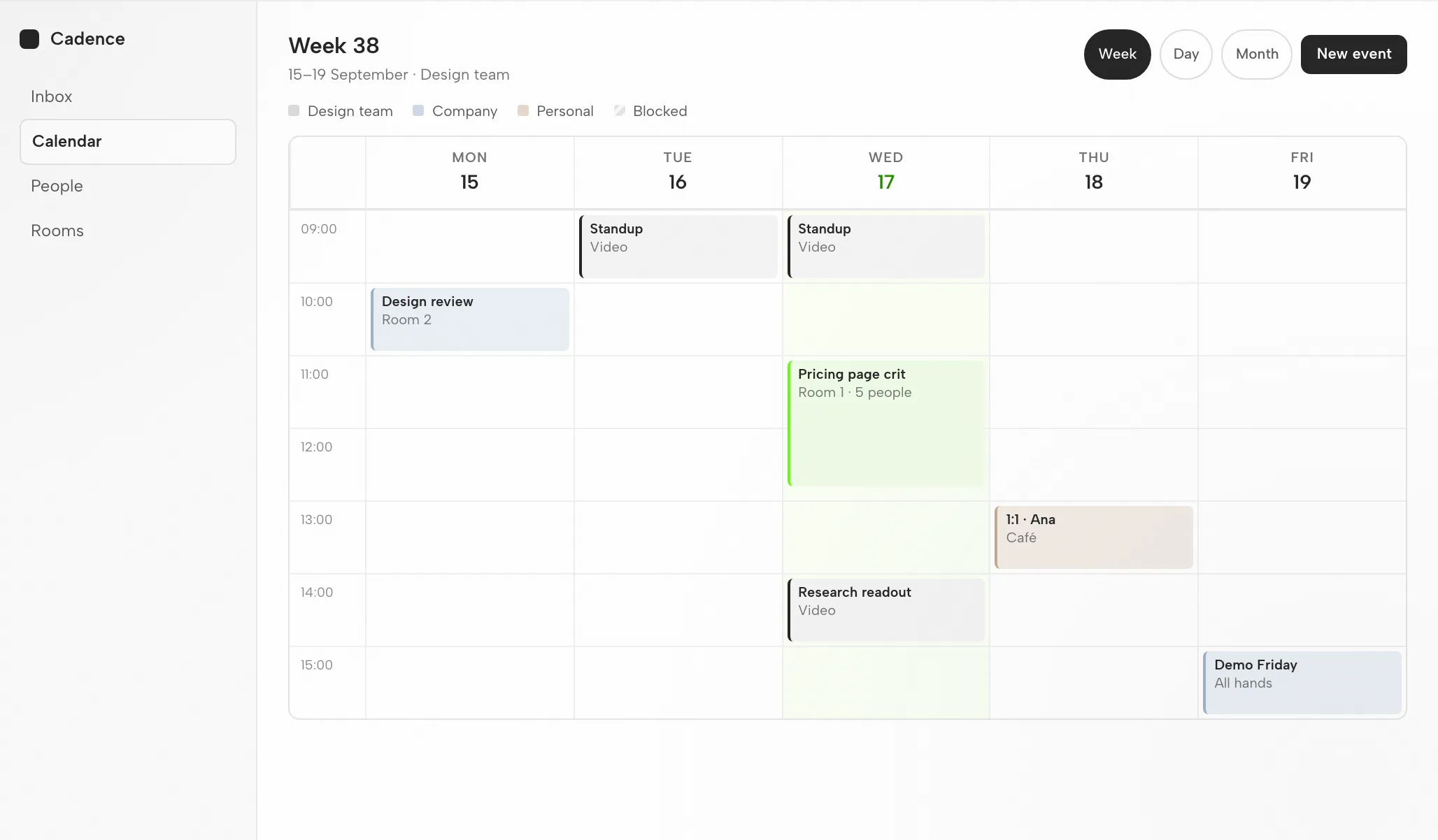 Qwen Code Artifact: Team Calendar at 1440px and 390px — Desktop
