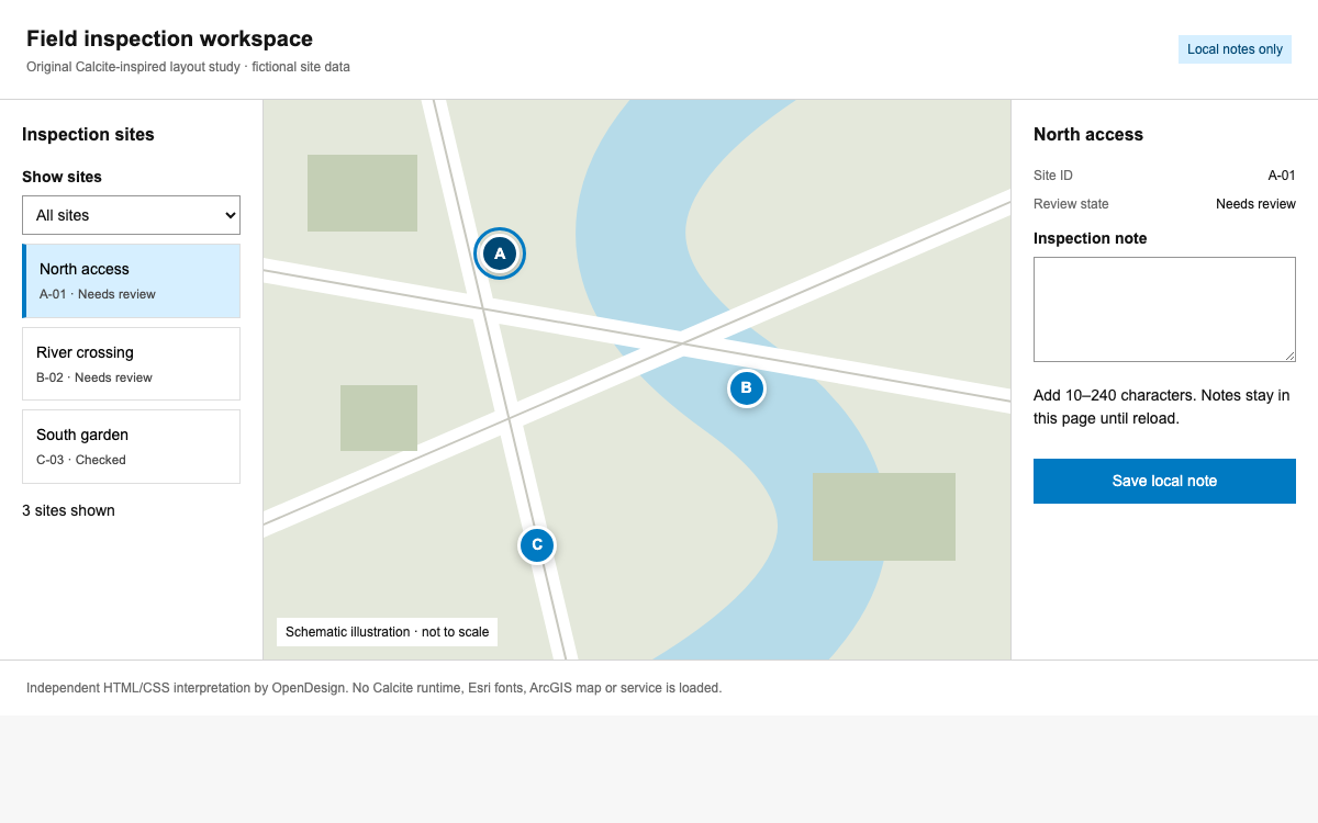 Esri Calcite interface study