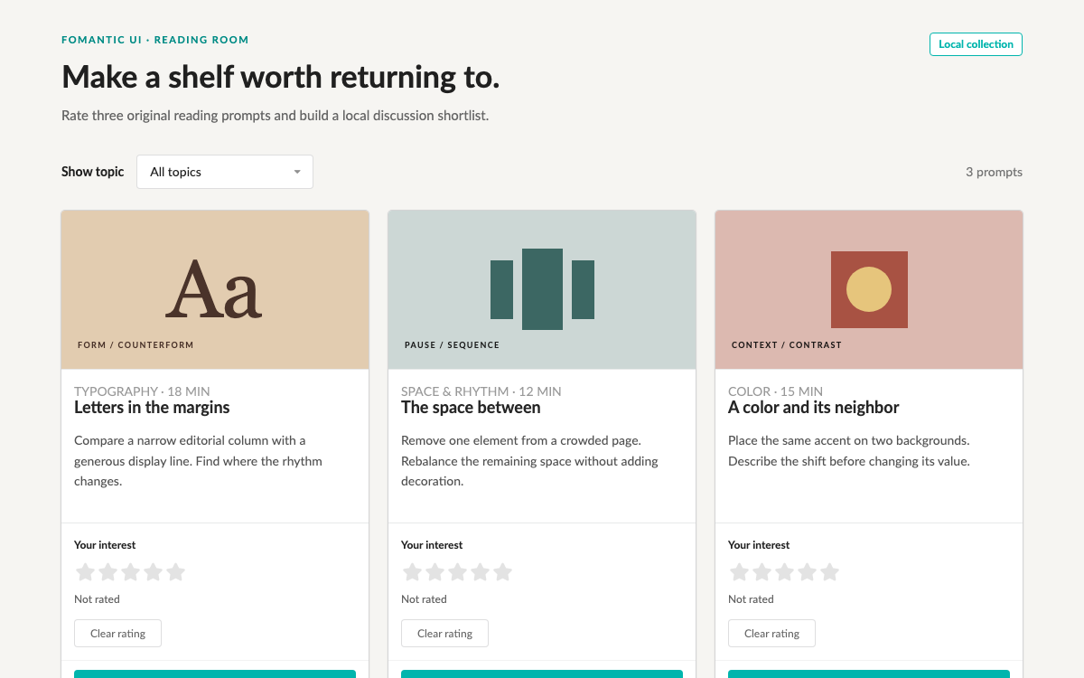 Fomantic UI interface study