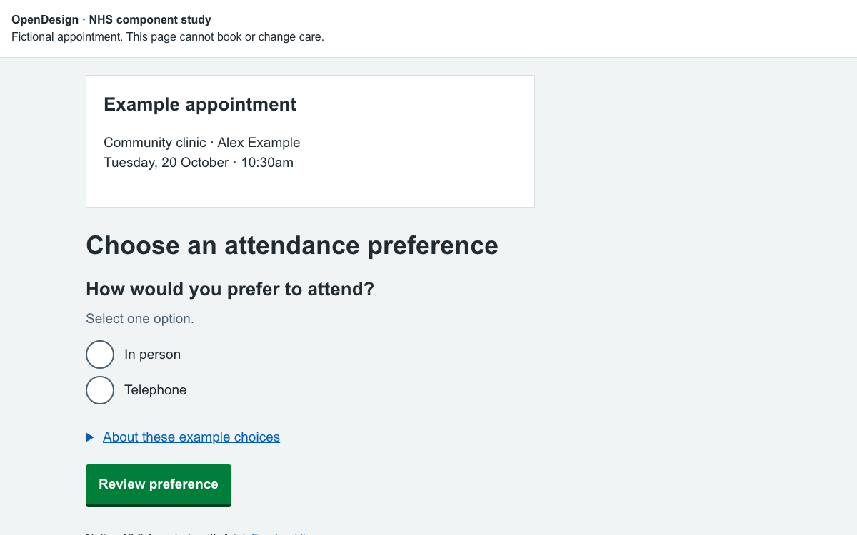 NHS Design System interface study