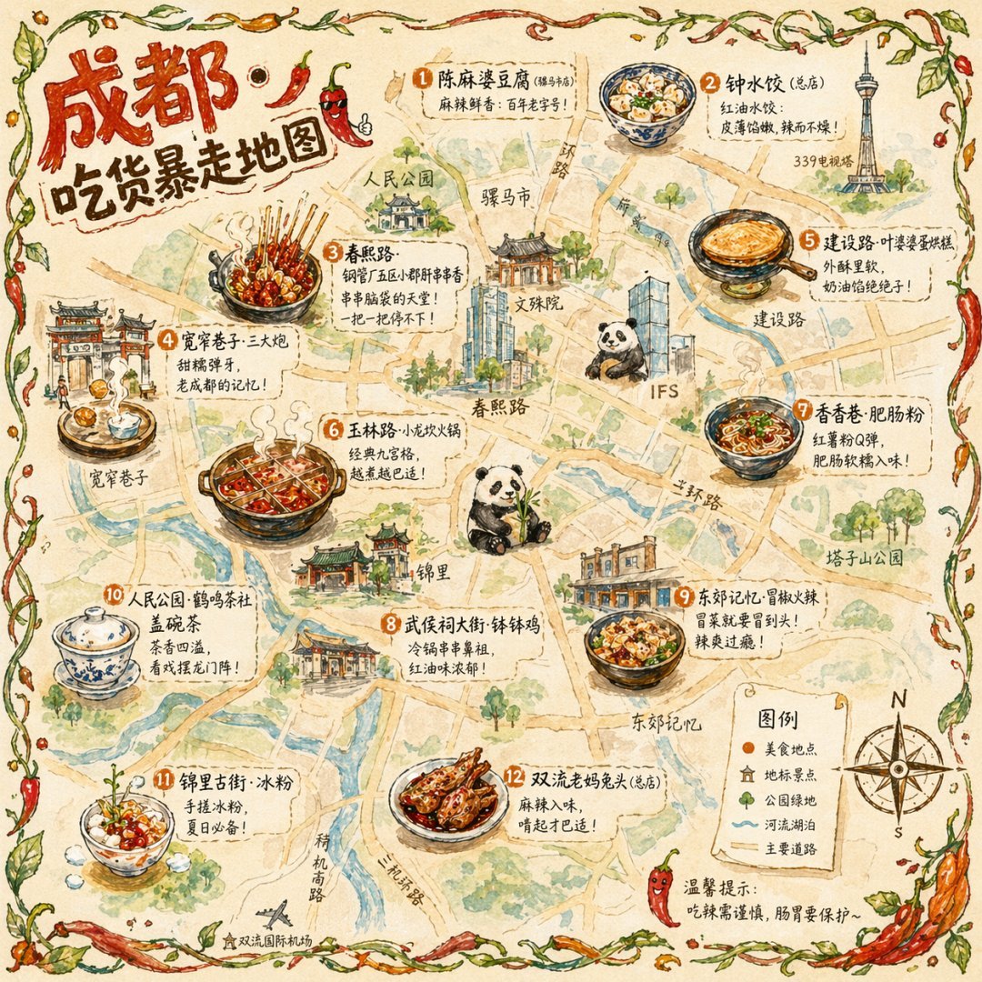 Illustrated City Food Map preview