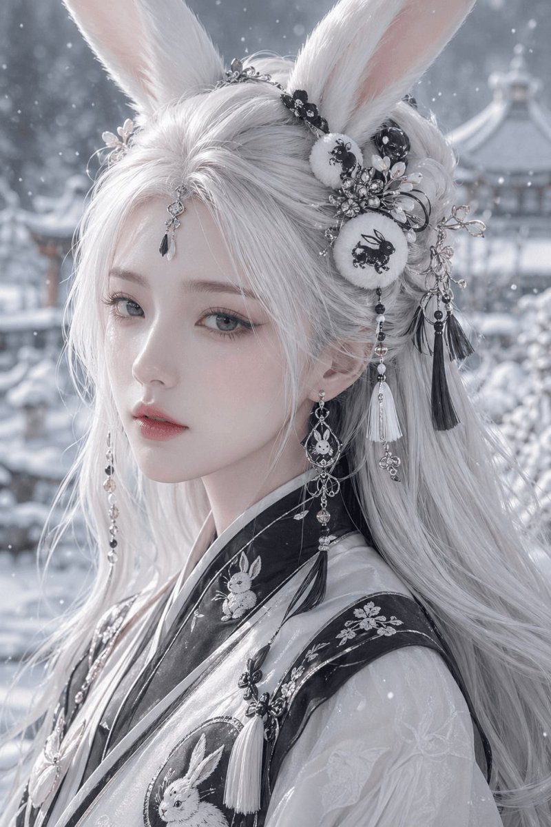 Profile / Avatar - Snowy Rabbit Hanfu Portrait preview