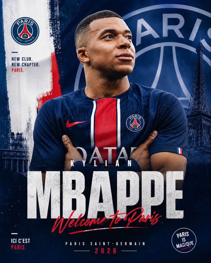 Social Media Post - PSG Transfer Announcement Poster preview
