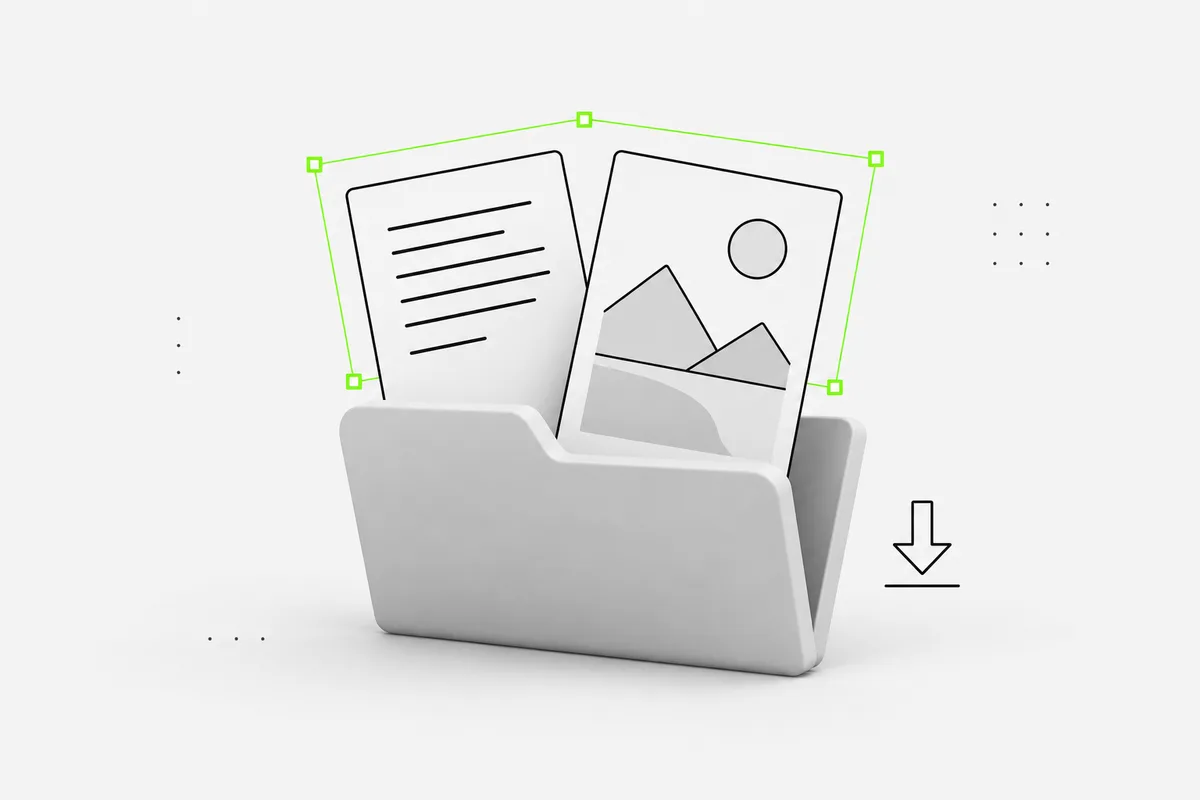 A folder holds the prompt document and reference image for download.