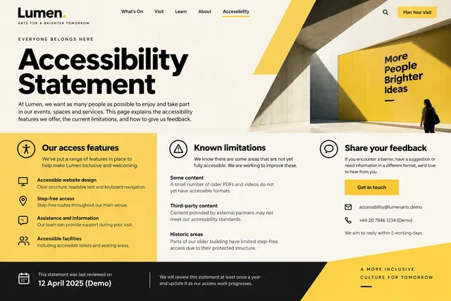 AI-generated visual concept for accessibility statement page