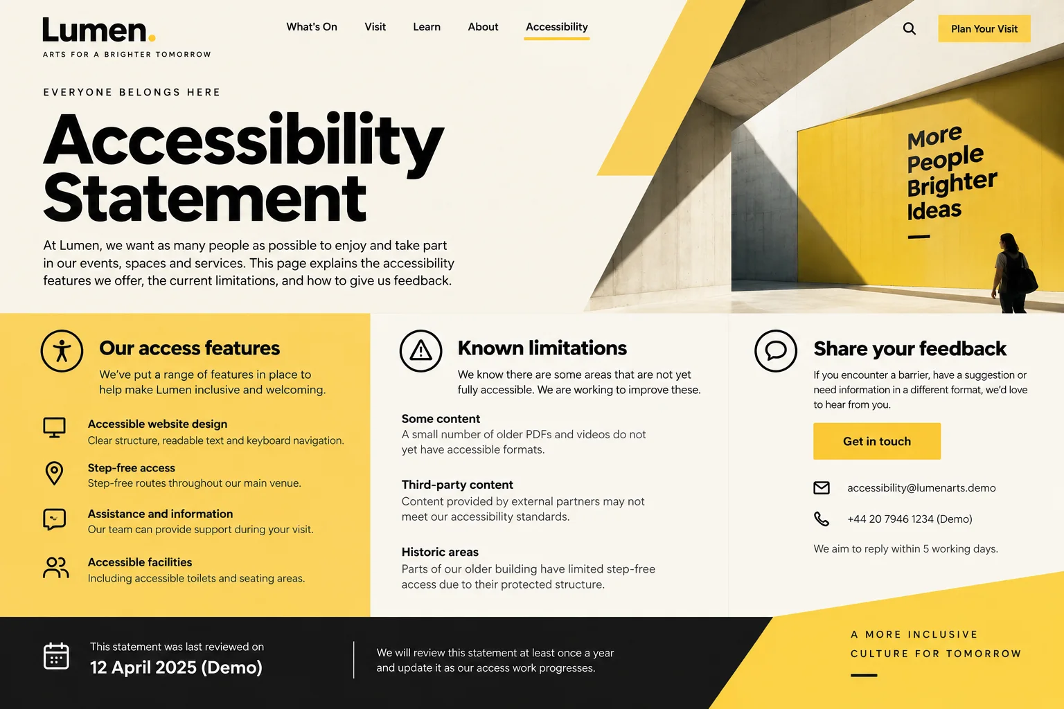 AI-generated visual concept for accessibility statement page