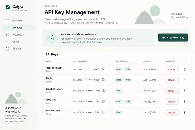 AI-generated visual concept for api key management