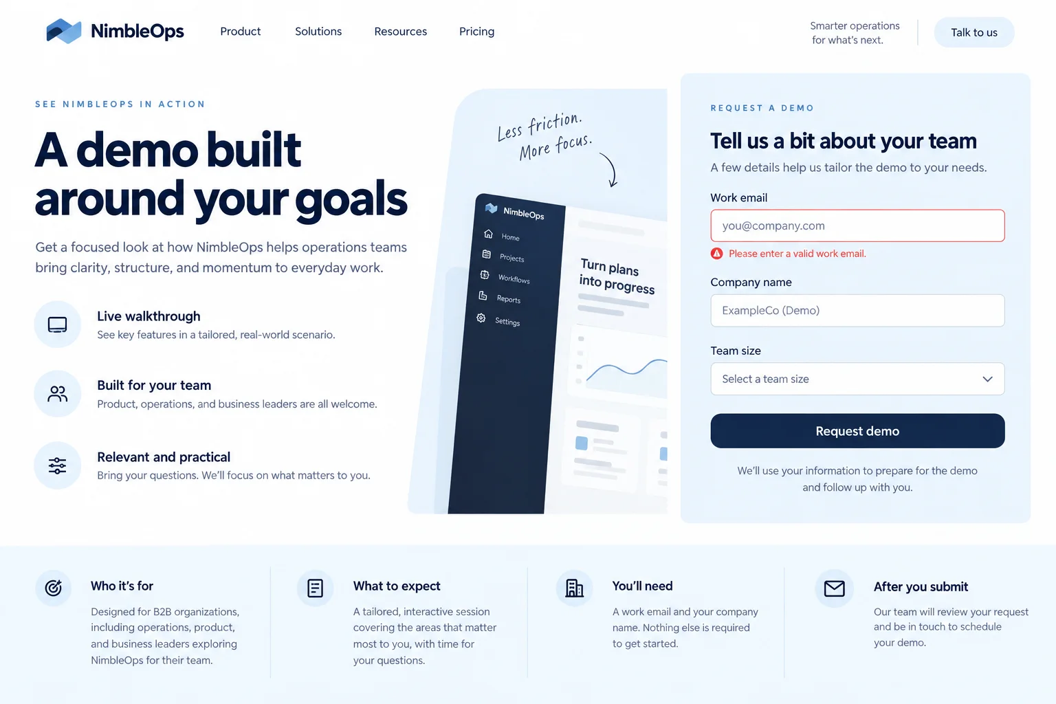 AI-generated visual concept for b2b demo request page