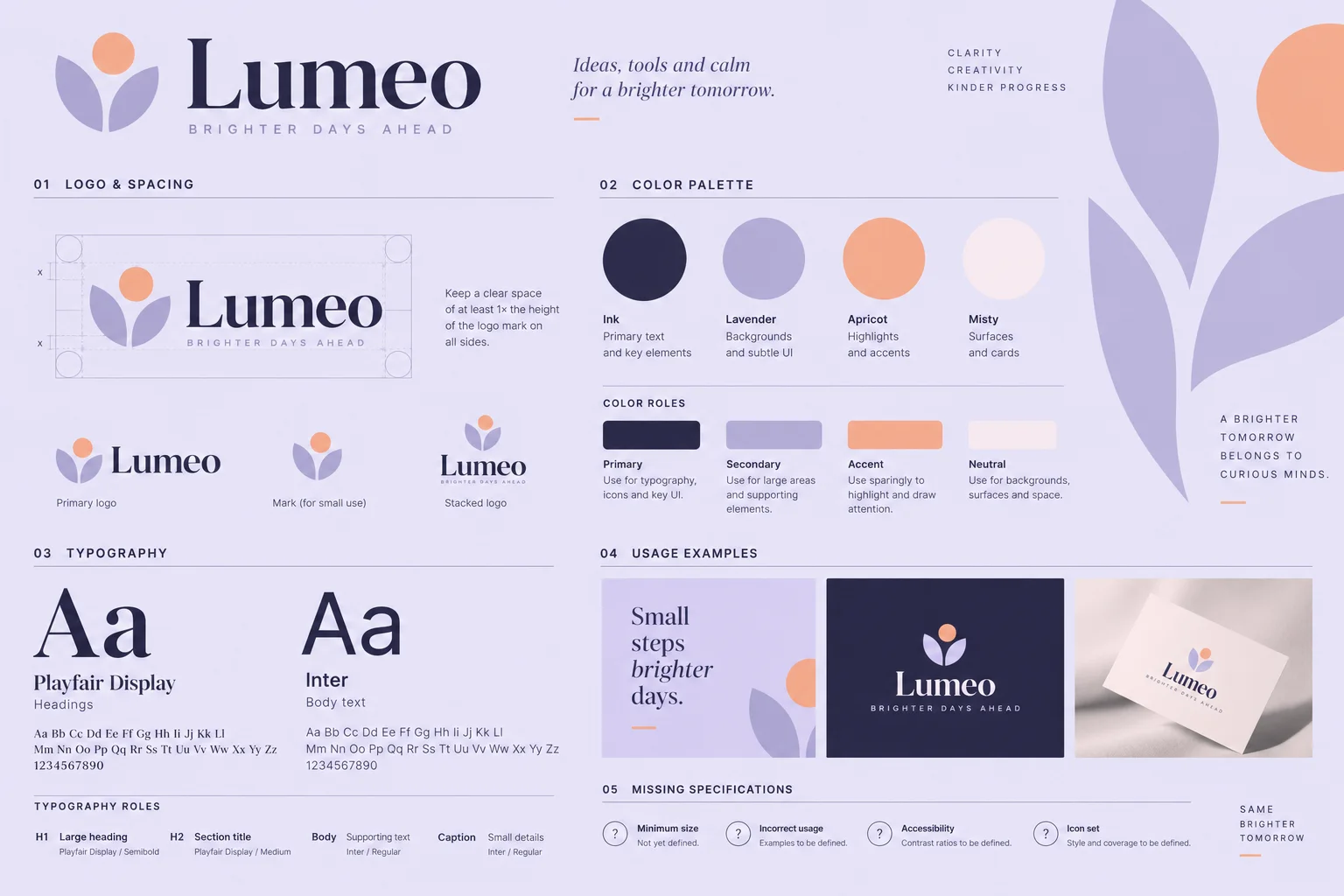 AI-generated visual concept for brand guidelines sheet