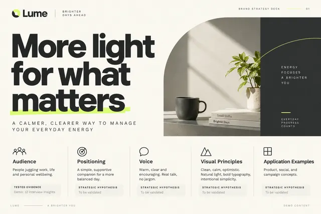 AI-generated visual concept for brand strategy deck