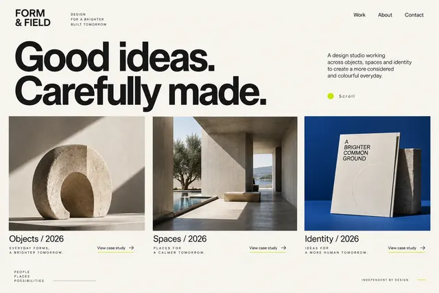 AI-generated visual concept for creative studio portfolio