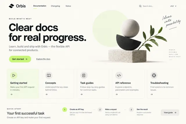 AI-generated visual concept for documentation homepage