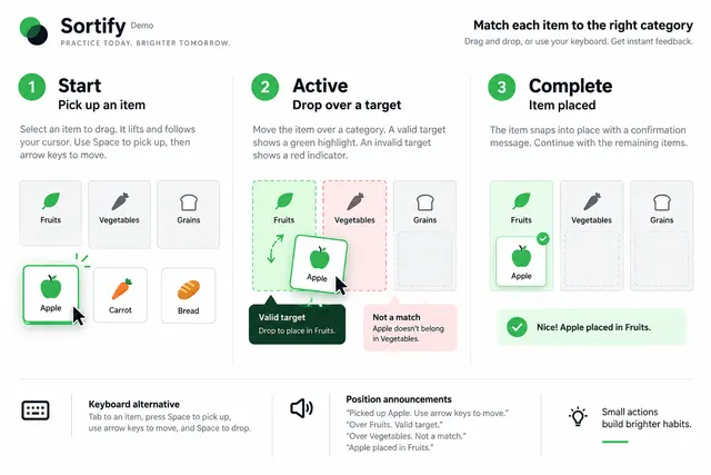 AI-generated visual concept for drag-and-drop feedback