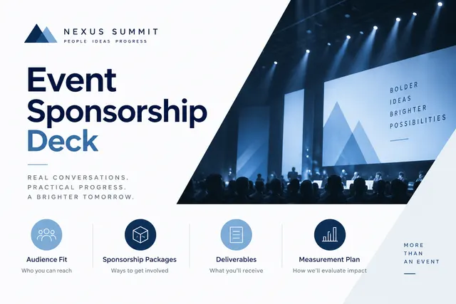 AI-generated visual concept for event sponsorship deck