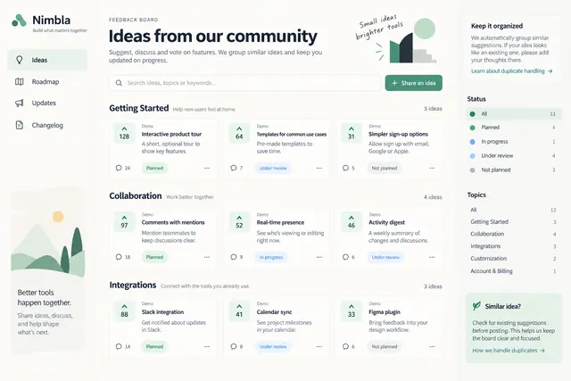 AI-generated visual concept for feedback and voting board
