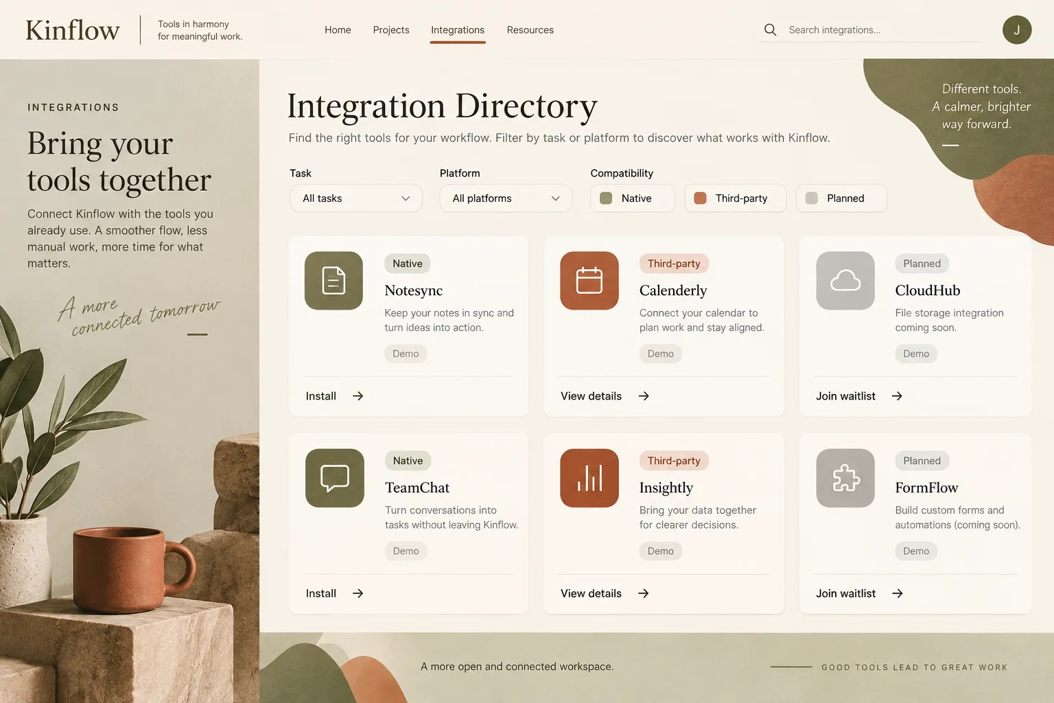 AI-generated visual concept for integration directory