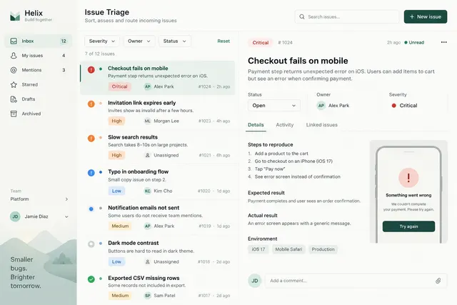AI-generated visual concept for issue triage inbox