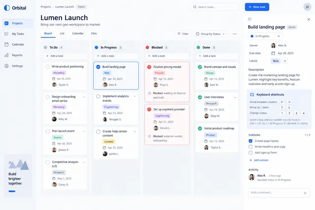 AI-generated visual concept for kanban project board