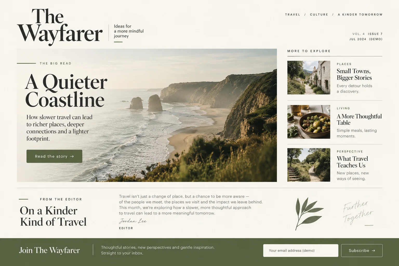 AI-generated visual concept for newsletter editorial layout