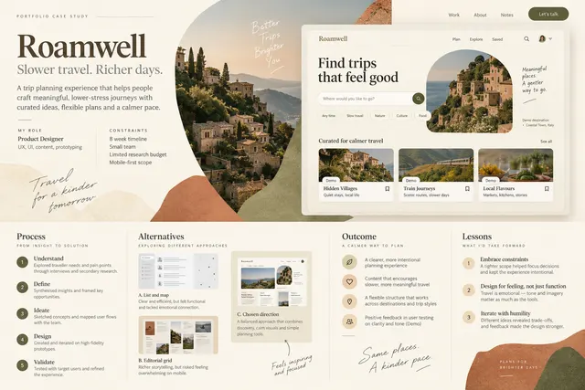 AI-generated visual concept for portfolio case study