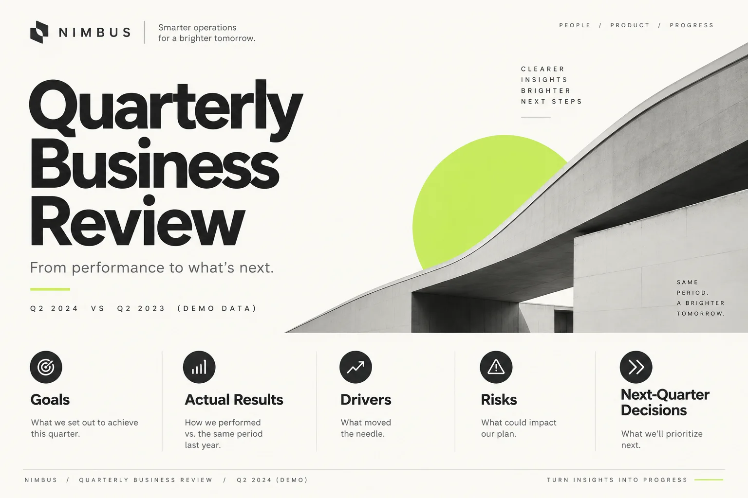 AI-generated visual concept for quarterly business review