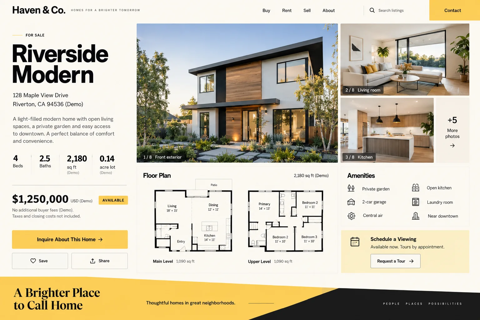 AI-generated visual concept for real estate listing page