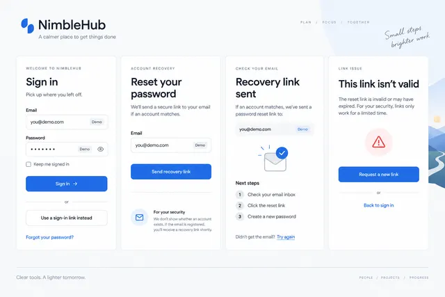 AI-generated visual concept for sign-in and recovery