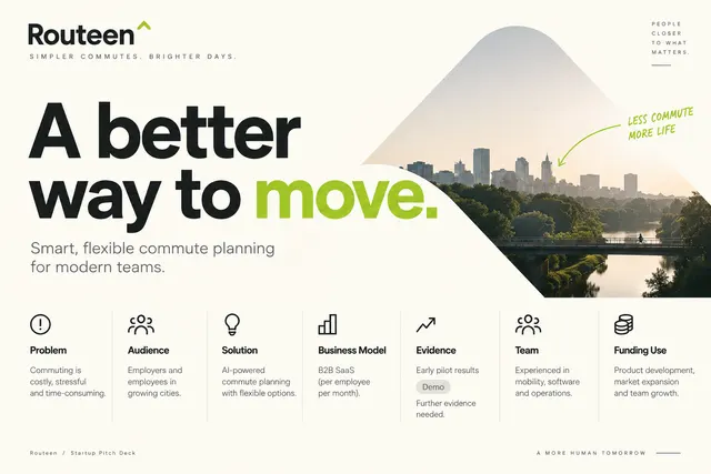 AI-generated visual concept for startup pitch deck