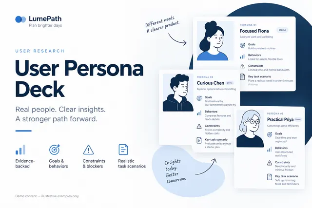 AI-generated visual concept for user persona deck